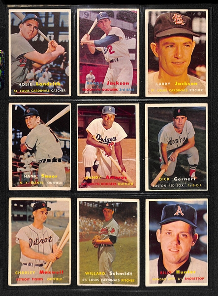 Lot Of 57 1957 Topps Baseball Cards w. Gil Hodges